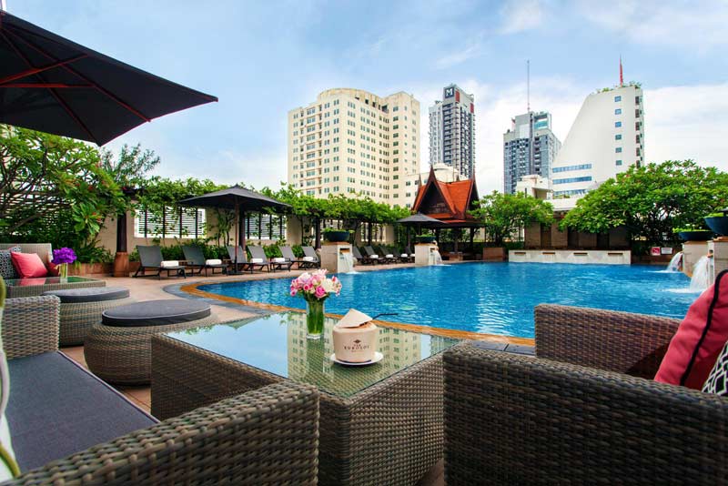 Rooftop swimming pool at The Sukosol Hotel, Bangkok